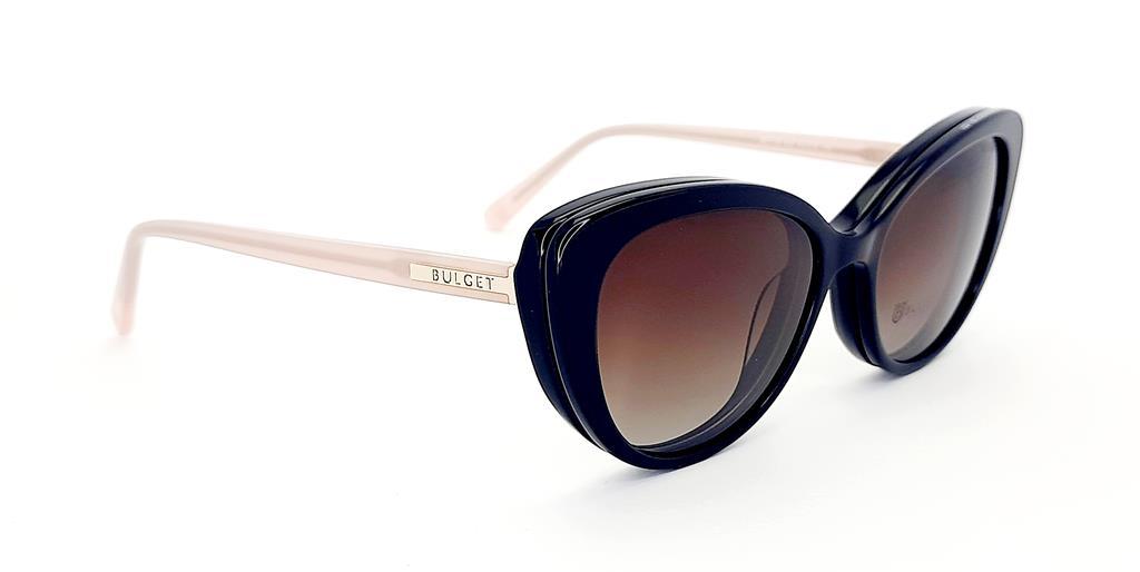 Armação Clip-on para Óculos de Grau Feminina Preto com Rosê - BULGET