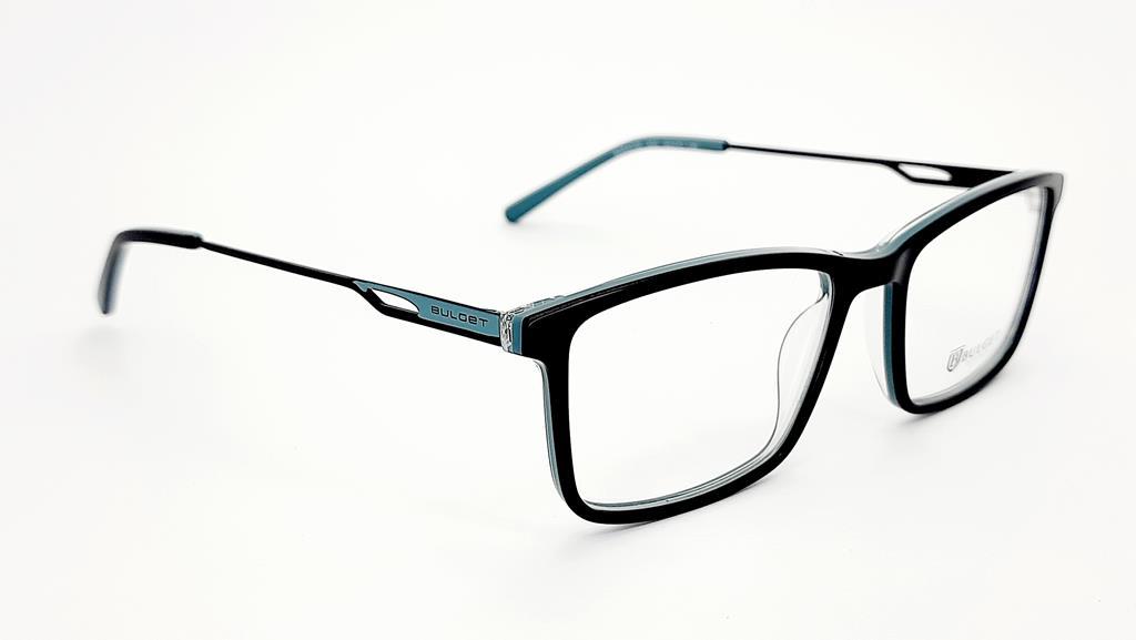 Armação para Óculos de Grau Unissex Preto com Verde - BULGET